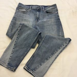 Calvin Klein high rise skinny ankle light wash